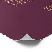 7 Tableaux Tableau Mariage - Couleur Vin simple (Coin)