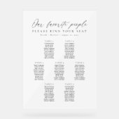 7 Tables Favorite People Acrylic Seating Chart Acryl Bord (Voorkant)