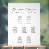 7 Tables Favorite People Acrylic Seating Chart Acryl Bord (Neutraal)