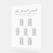 7 Tables Favorite People Acrylic Seating Chart Acryl Bord (Hoek)