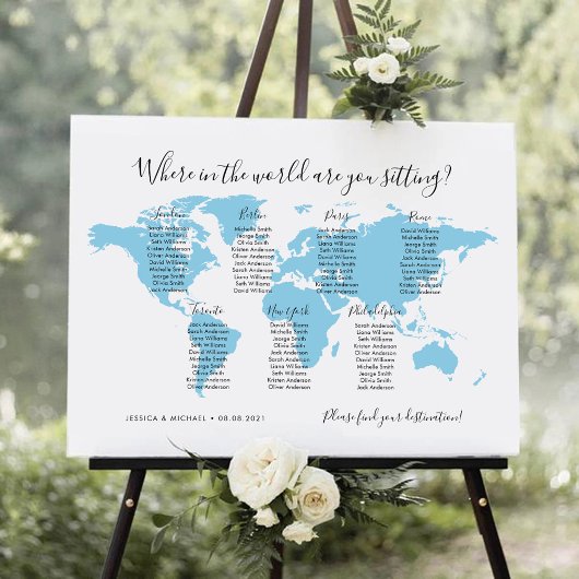 7 Tables Plan du Monde de Destination Tableau de S