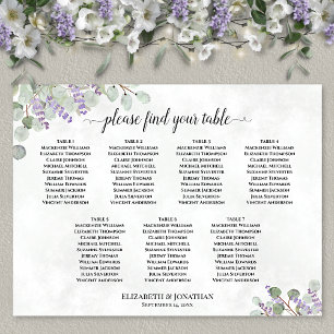 7 Tafel Lavendel Eucalyptus Trouw Stoelenkaart Poster