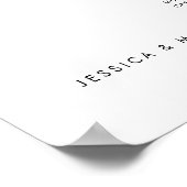 7 Tafels Modern Vind uw Zitplaatskaart Poster (Hoek)