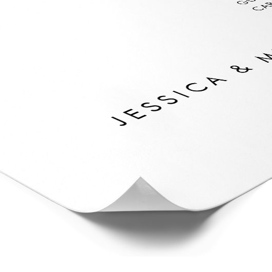 7 Tafels Modern Vind uw Zitplaatskaart Poster (Hoek)