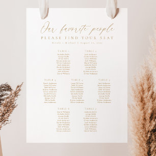 7 Tafels Onze favoriete mensen Zitplaatskaart Poster