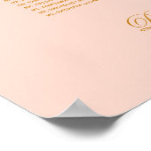 7 Tafels Roze Eenvoudige Trouwzaalstoelindeling Poster (Hoek)