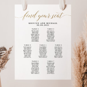 7 Tafels Vind Je Plaats Zitplaats Grafiek Poster