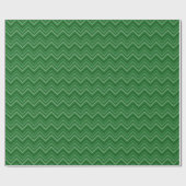 7 tinten donkergroen Zig Zag Stripe Cadeaupapier (Vlak)