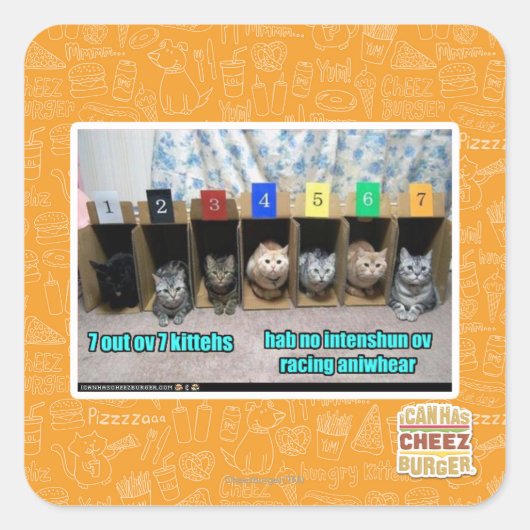 7 van de 7 keukens van ov vierkante sticker (Voorkant)