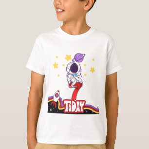 7 Vandaag Space Theme Verjaardag T-shirt