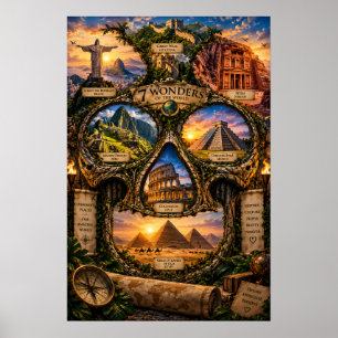 7 Wonders Schedel Artprint Staat van Geest Poster
