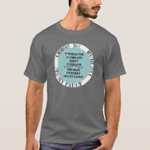 7 woorden voor een lang en gelukkig huwelijk t-shirt