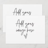 7 x 5 Aangepaste Trouw Uitnodiging Vakantie Foto K (Voorkant / Achterkant)