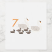 7 Zwand Wijn Etiket (Enkel label)