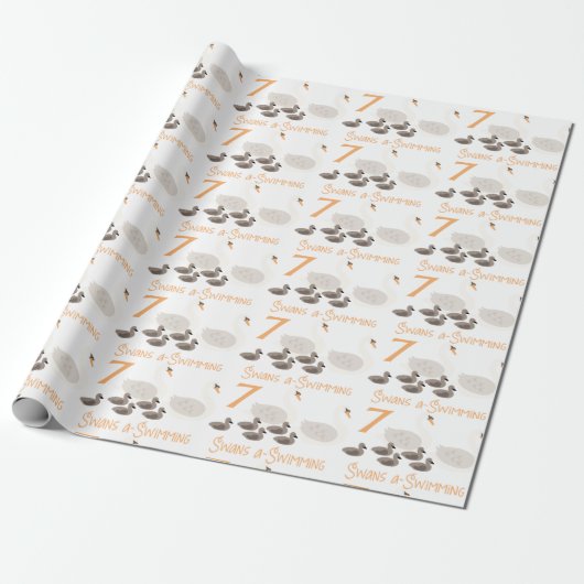 7 Zwringt een zwemmen Cadeaupapier (Uitgerold)