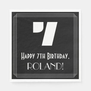 7de verjaardag: Kunst Deco Geïnspireerde look "7"  Servet