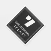 7de verjaardag: Kunst Deco Geïnspireerde look "7" Servet (Hoek)