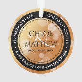 7e 22e 49e anniversaire Mariage de cuivre Acryliqu (dos)