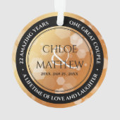 7e 22e 49e Jubileum van koperbruiloft Acryl Ornament (achterkant)