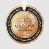 7e 22e 49e Jubileum van koperbruiloft Acryl Ornament (voorkant)