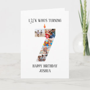 7e anniversaire Carte photo