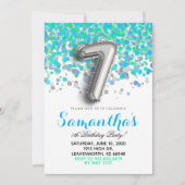 7e anniversaire Confetti Invitation (Devant)