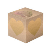 7e anniversaire du Mariage Coeurs de cuivre Cube p (Angle arrière)
