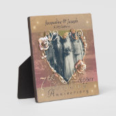 7e anniversaire du Mariage Coppery Rose Plaque pho (Recto)