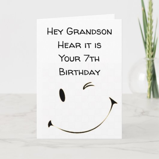 ***7e ANNIVERSAIRE GRANDSON*** Carte (Devant)