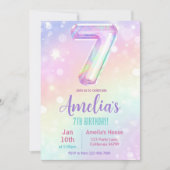 7e anniversaire Invitation Girl 7e anniversaire Fê (Devant)