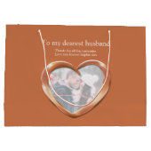 7e anniversaire mariage en cuivre photo grand sac (Dos)