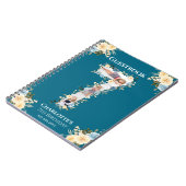 7e anniversaire Turquoise Photo Fleur Jaune Livre  (Côté gauche)