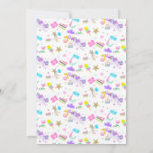 7e anniversaire Unicorne avec invitation de gâteau (Dos)