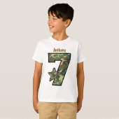 7e Birthday Boy Camo Aangepaste naam V01A T-shirt (Voorkant volledig)
