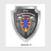 7e brigade voor vervoer sticker (Vel)