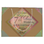 7e bruiloft Jubileum Gift Bag Groot Cadeauzakje (Achterkant)