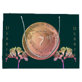 7e bruiloft Jubileum Koper Fresia Groot Cadeauzakje (Achterkant)