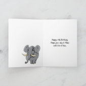 7e carte d'anniversaire - Elephant, Giraffe, Jungl (Intérieur)