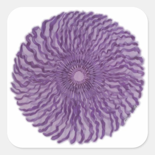 7e Chakra Kunst - #2 Vierkante Sticker (Voorkant)