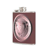 7e Copper Wedding Jubileum Medallion Heupfles (Links)