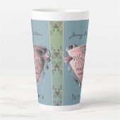 7e Emblème Coeur de cuivre Latte Mug (Devant)