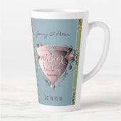 7e Emblème Coeur de cuivre Latte Mug (Droite)