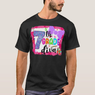 7e graad Diva Eerste dag van schoolmeisjes T-shirt