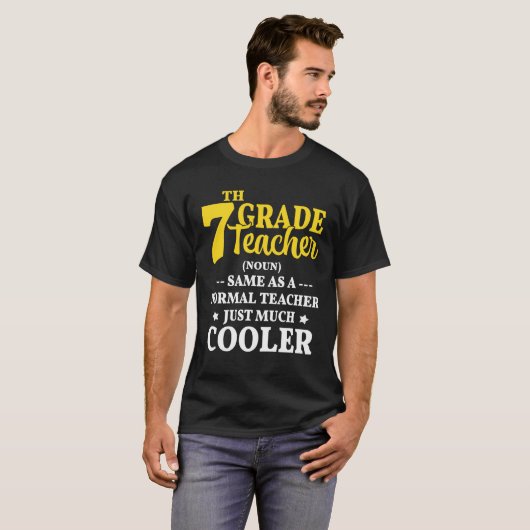 7e graad leraar definitie T-shirt Funny School  (Voorkant volledig)