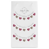 7e huwelijksdag ter wereld kleine cadeautas (Achterkant)