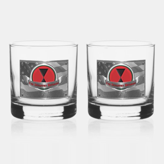 7e infanteriedivisie whisky glas (Voorkant)