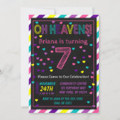 7e Invitation anniversaire pour une fête d'anniver (Devant)