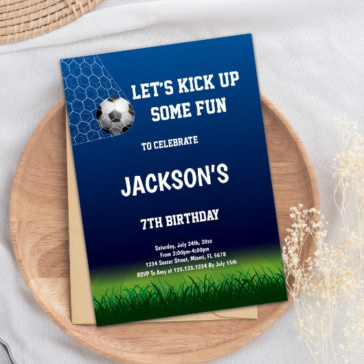 7e Invitation d'anniversaire de football