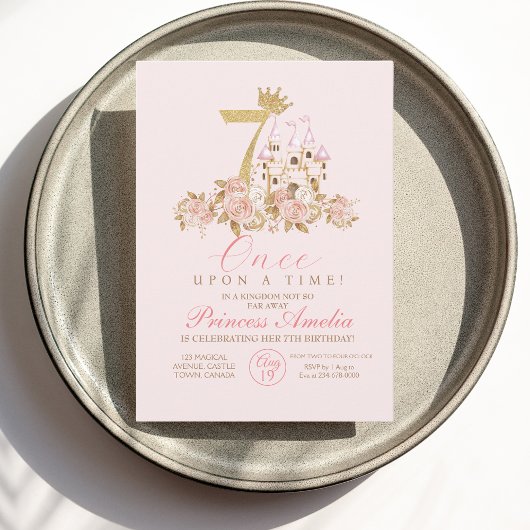 7e Invitation d'anniversaire de la petite princess