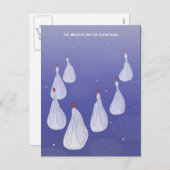 7e jour de Noël (7 cygnes nage) Carte postale (Devant / Derrière)